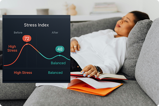 Reduce stress through smart ambience adjustments